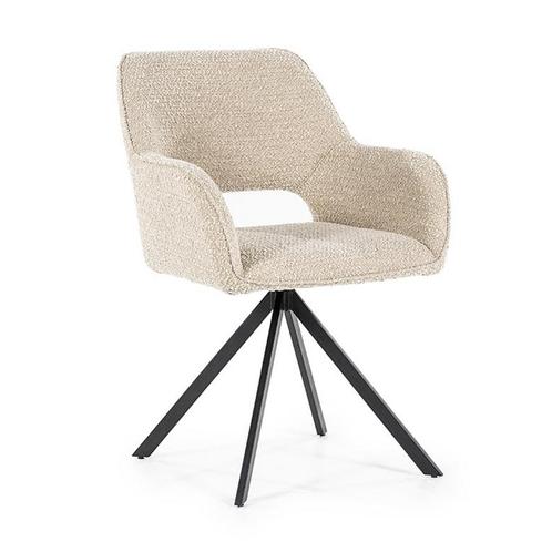 *WOONWINKEL* Eleonora Fabio Zandkleur Eetkamerstoel Draaibaa, Huis en Inrichting, Stoelen, Nieuw, Verzenden