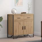 vidaXL Dressoir met lade artisanaal eikenkleurig 79.5 x 35.5, Huis en Inrichting, Kasten | Dressoirs, Verzenden, Nieuw, Overige houtsoorten