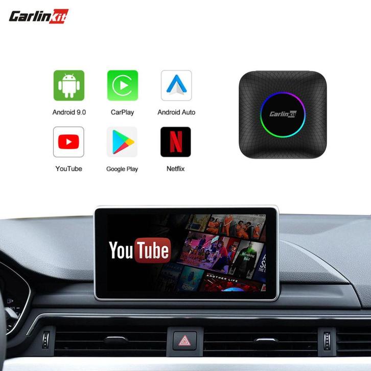 Carlinkit T-Box Ambient CarPlay 8GB + 128GB Netflix &, Auto diversen, Autoradio's, Ophalen of Verzenden