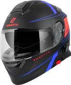 Bogotto H271 Taog Bluetooth Helm Zwart Rood Blauw, Systeemhelm, Verzenden, XXL, Nieuw met kaartje