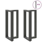 vidaXL Bartafelpoten 2 st T-vormig 40x35x(90-91) cm staal, Huis en Inrichting, Tafelonderdelen, Verzenden, Nieuw