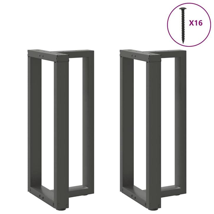 vidaXL Bartafelpoten 2 st T-vormig 40x35x(90-91) cm staal, Huis en Inrichting, Tafelonderdelen, Nieuw, Verzenden