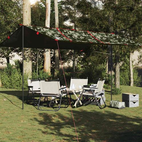 vidaXL Kampeerluifel waterdicht 451x420 cm camouflage, Caravans en Kamperen, Tenten, Nieuw, tot en met 2, Verzenden