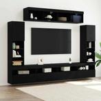 vidaXL TV Wandkast Set 6 pcs Zwart eiken 30.5 x 30 x 102 cm, Huis en Inrichting, Kasten | Televisiemeubels, Minder dan 50 cm, Verzenden