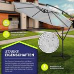 tillvex Aluminium parasol + afdekking Ø 300 cm met zwengel,, Tuin en Terras, Verzenden, Nieuw
