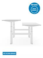 Laag-hoog duo bureau Excellent - wit - blad naar keuze, Nieuw in verpakking