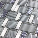 Mozaïektegel Stella Grey Glas Aluminium 29,5x29,5 cm, Nieuw, Overige materialen, Overige typen, 20 tot 40 cm