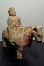 Oud Chinees, Tang-dynastie Tang-dynastie-rood aardewerkpaard, Antiek en Kunst