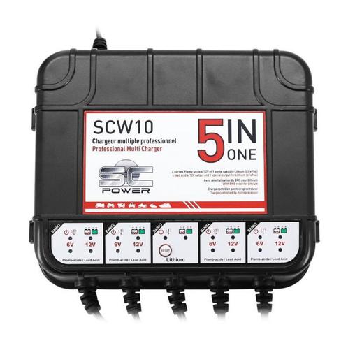 SC Power SCW 10 meervoudige lader, tot 5 accus, Auto diversen, Autogereedschap, Nieuw, Ophalen of Verzenden
