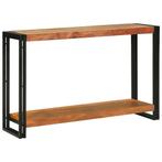 vidaXL Wandtafel met plank Bruin 120 x 33 x 75 cm Massief, Verzenden, Nieuw, Overige houtsoorten, 75 cm of meer