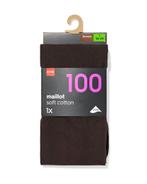 HEMA Dames maillot 100denier katoen bruin 2+1 gratis, Verzenden, Nieuw