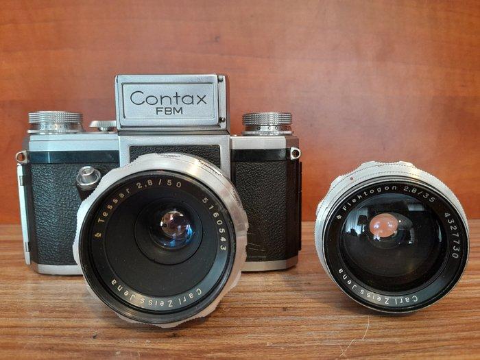 Zeiss Ikon Contax FBM + CZJ Tessar 2,8/50mm + Flektogon, Audio, Tv en Foto, Fotocamera's Analoog
