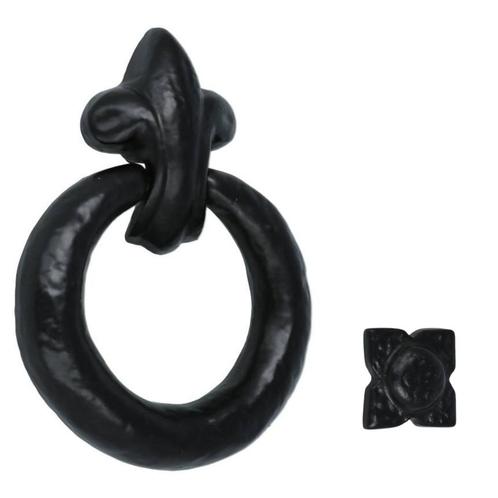 Deurklopper ring, ijzer zwart, Doe-het-zelf en Verbouw, Hang- en Sluitwerk, Verzenden