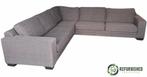 Refurbished 6-zits hoekbank donkergrijs met 6mnd garantie!, Huis en Inrichting, Banken | Bankstellen, Gebruikt, Hoekbank, 300 cm of meer