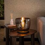 *WOONWINKEL* Lage Vloerlamp Grijs Rookglas 29 Cm, Verzenden, Nieuw