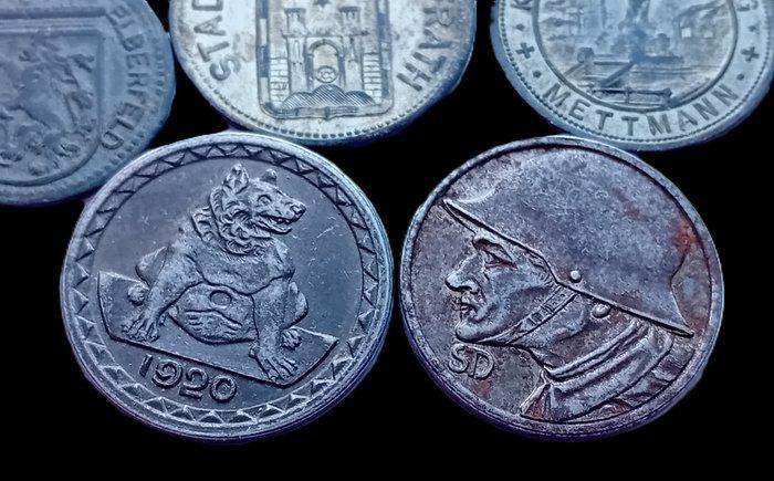 Duitsland. 8 monedas Notgeld 1917-1920 (Zonder minimumprijs), Postzegels en Munten, Munten | Europa | Niet-Euromunten