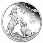 Lunar III - PROOF - Year of the Rabbit 2 oz 2023, Postzegels en Munten, Verzenden, Losse munt, Zilver