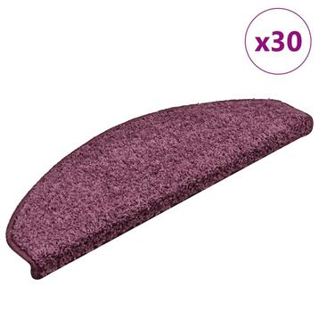 vidaXL Trapmatten 30 stuks 65x21x4 cm Donkerpaars Halfrond beschikbaar voor biedingen