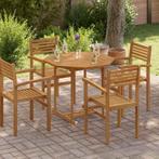 vidaXL Tafelblad achthoekig 90x90x2,5 cm massief teakhout, Huis en Inrichting, Tafels | Eettafels, Verzenden, Nieuw