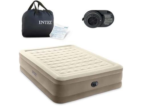 Veiling - Intex Luchtmatras 2-persoons Ultra Plush Beige 203, Caravans en Kamperen, Luchtbedden