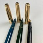 Parker - 3 Vintage 51 Foutain pen Gold Plated - Zonder, Verzamelen, Pennenverzamelingen, Nieuw