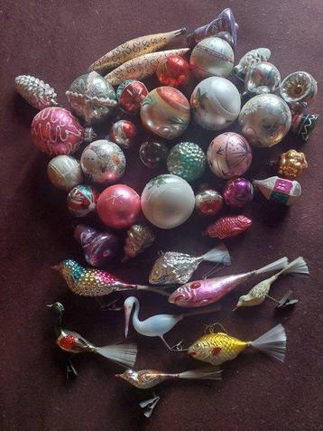 Kerstballen (40) - Ballen en figuren 6-8 cm - Glas beschikbaar voor biedingen