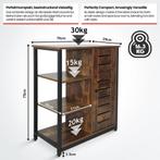 Miadomodo - Vintage Halfopen Kast met 3 Planken - Industriee, Huis en Inrichting, Kasten | Computermeubels, Verzenden, Nieuw