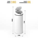 Prullenbak met sensor - Afvalbak - Vuilnisbak - 60 Liter - W, Verzenden, Zo goed als nieuw