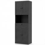 LIVSK Badkamerkast - Vrijstaande Opbergkast - 4 Deuren - 1 L, Verzenden, Nieuw