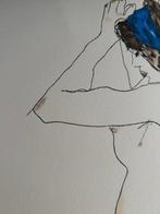 Schiele Egon (1890 - 1918 - Nu au turban bleu