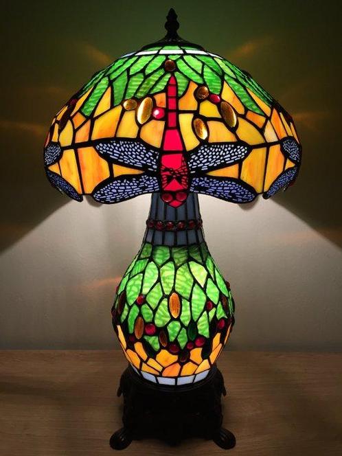 **NO RESERVE PRICE** Tiffany tafellamp Studio style Green, Antiek en Kunst, Kunst | Designobjecten