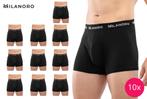 Tweedekans | Milanoro boxershorts - zwarte set van 10 -, Kleding | Heren, Ondergoed, Ophalen of Verzenden, Zwart, Milanoro