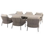 Nevada Florence low dining tuinset 250x105xH69 cm 7 delig, Ophalen of Verzenden, Nieuw