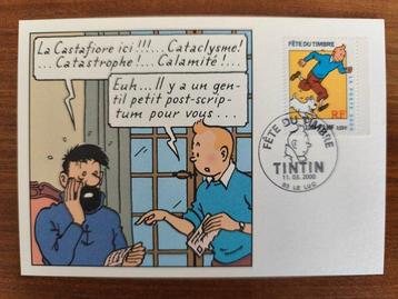 Tintin - Série complète des cartes postales - Avec timbre beschikbaar voor biedingen