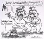 Pentekening Amerika - Soennieten vermoorden Al Qaida, Antiek en Kunst, Verzenden