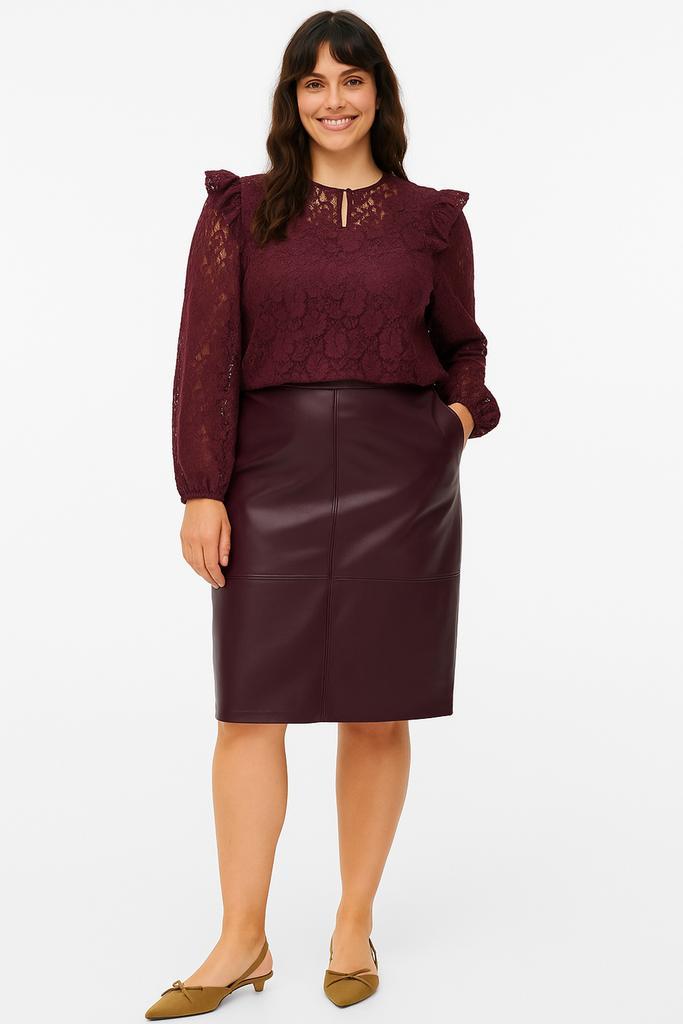 VERO MODA curve imitatie lederen rok Maat:, Kleding | Dames, Rokken, Overige kleuren, Nieuw, Verzenden