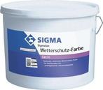 Sigma Wetterschutz Farbe - Wit - 12,5 liter - Dekkende ac..., Doe-het-zelf en Verbouw, Verf, Beits en Lak, Wit, Nieuw, Ophalen of Verzenden