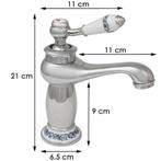 Waterbesparende retro wastafelkraan met keramische kop, Doe-het-zelf en Verbouw, Ophalen of Verzenden, Nieuw