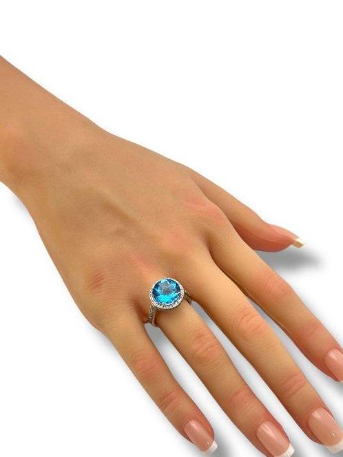 Ring - 18 karaat Witgoud, Prachtige 18K witgouden ring met, Sieraden, Tassen en Uiterlijk, Ringen