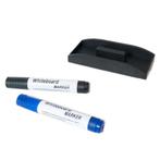 Merkloos Whiteboard Markers - Zwart - Blauw - 3 delig, Diversen, Schrijfwaren, Ophalen of Verzenden, Nieuw