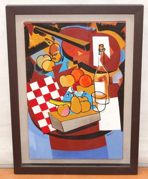 José Luis Lázaro Ferré (1945) - Sinfonía cubista, Antiek en Kunst, Kunst | Schilderijen | Klassiek