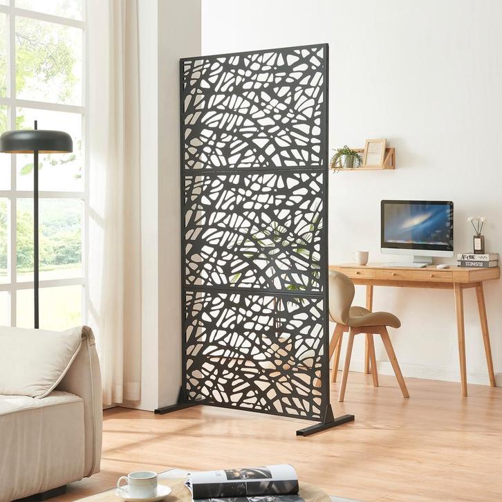 Scheidingswand Poskind zwart 200x100x50 cm casa.pro, Huis en Inrichting, Woonaccessoires | Kamerschermen, Verzenden