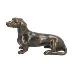 Beeldje - Teckel dog - Brons