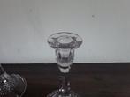 Kaarsenhouder (2) - Kristal, lichtroze glas - Art Deco set