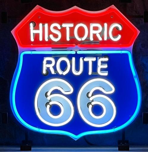 Historic Route 66 Neon 50 x 53 cm, Verzamelen, Merken en Reclamevoorwerpen, Ophalen