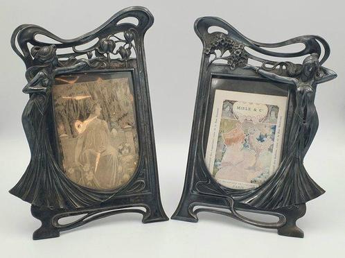 WMF - Fotolijst (2) - Verzilverd - Zeer zeldzame art nouveau, Antiek en Kunst, Kunst | Designobjecten