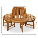 Boombank Eucalyptushout FSC-gecertificeerd Ø190cm, Tuin en Terras, Tuinsets en Loungesets, Verzenden, Nieuw