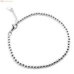 Zilveren 3 mm bolletjes armband, Verzenden, Nieuw, Zilver