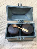 Kist (4) - Tin, hout, been - Chrismatorium tin, Antiek en Kunst