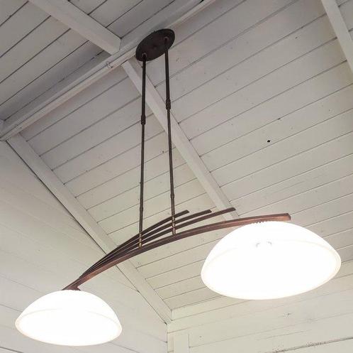 Plafondlamp - In hoogte verstelbare Bibliotheeklamp, Antiek en Kunst, Curiosa en Brocante